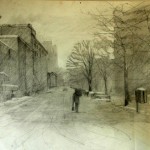 East Broadway Snow Drawing