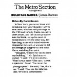 NY Times Bold Face Names
